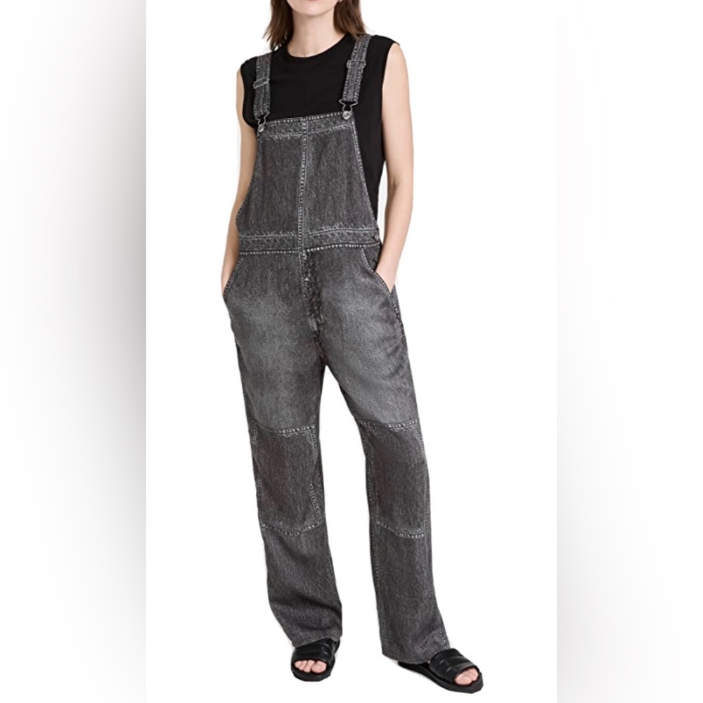 NEW Rag & Bone Black Magic Liquid Miramar Overall Size L